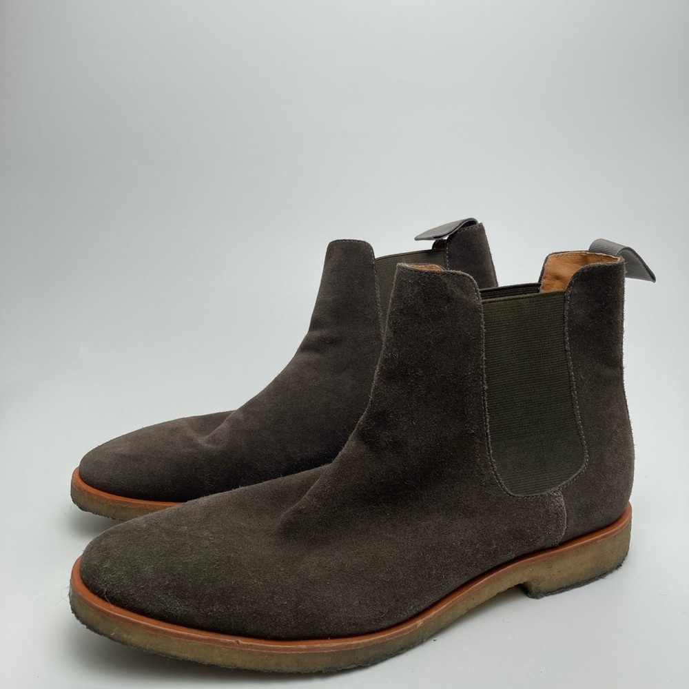 Men's Suede Chelsea Boots - Dark Brown